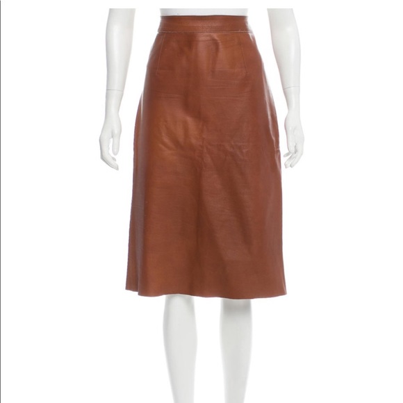 Derek Lam Dresses & Skirts - Derek Lam Leather Midi Skirt M